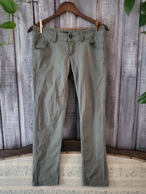 Oakley Olive Green Stretch Low Rise Pants 1/2